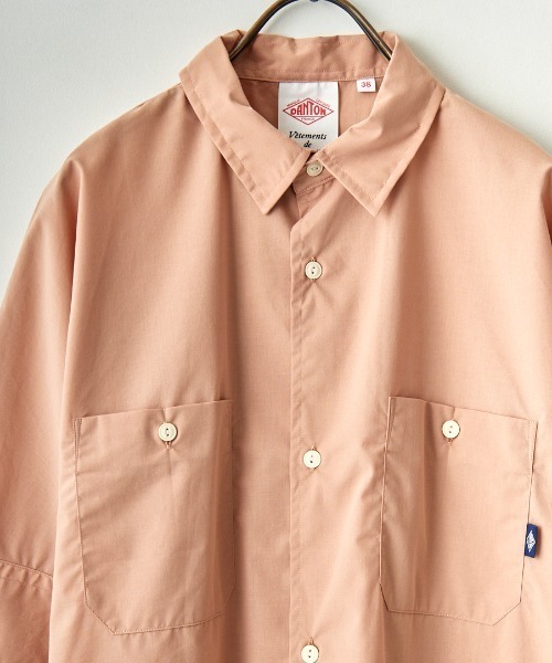 Danton（ダントン） 半袖シャツ 38 ネイビー レディース : ZOZOTOWN