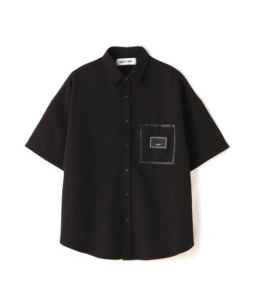 「WHITELAND」 半袖シャツ L ブラック レディース_画像7