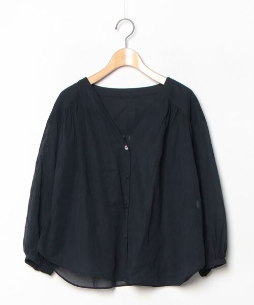 SLOBE IENA（スローブイエナ） 長袖ブラウス - ネイビー レディース