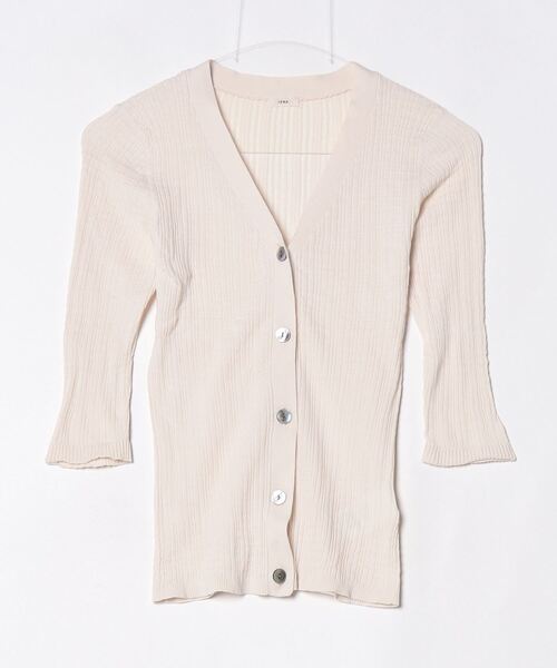IENA（イエナ） 7分袖ニットカーディガン FREE ホワイト レディース