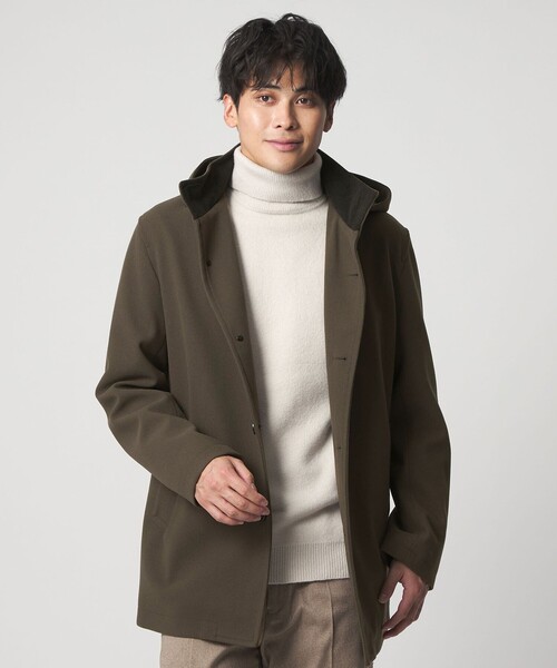 A DAY IN THE LIFE コート ジャケット ニットメルトン フードコート
