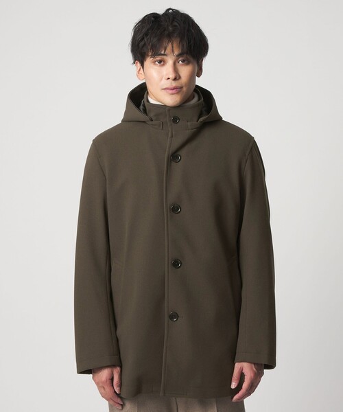 A DAY IN THE LIFE コート ジャケット ニットメルトン フードコート