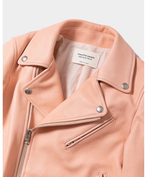 「beautiful people」 ライダースジャケット SMALL ホワイト レディース_画像8