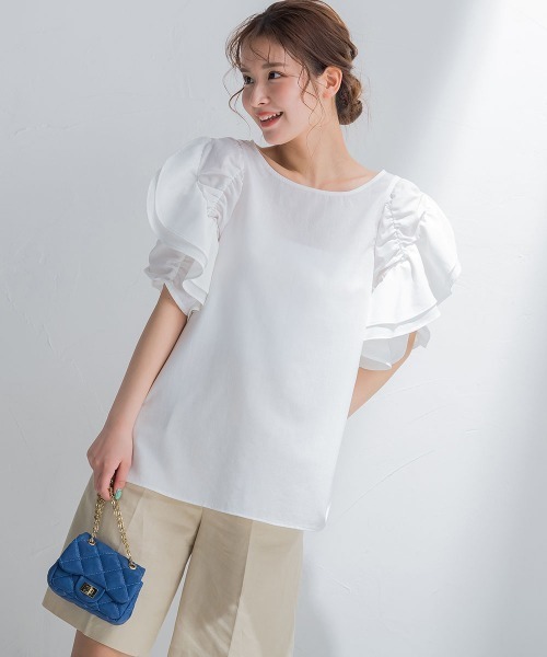 「VICKY」 半袖ブラウス M ブラック レディース_画像8