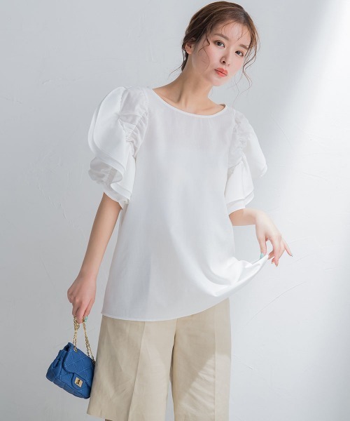「VICKY」 半袖ブラウス M ブラック レディース_画像9