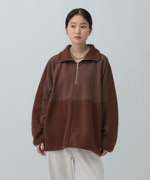 LEPSIM（レプシィム） ボア切り替えZIPプルオーバー 601683 レディース