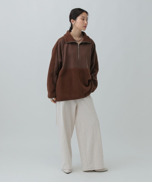 LEPSIM（レプシィム） ボア切り替えZIPプルオーバー 601683 レディース