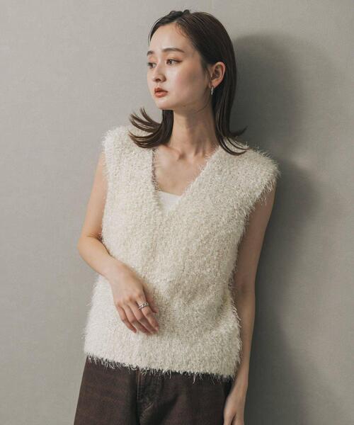 SENSE OF PLACE by URBAN RESEARCH ニットベスト ONE チャコールグレー