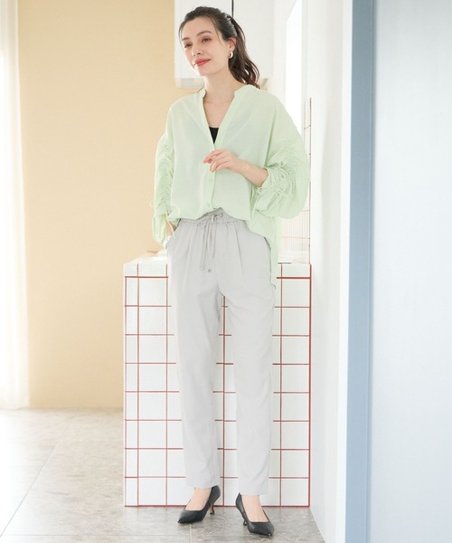 「BAYFLOW」 イージーパンツ LARGE ネイビー レディース_画像2