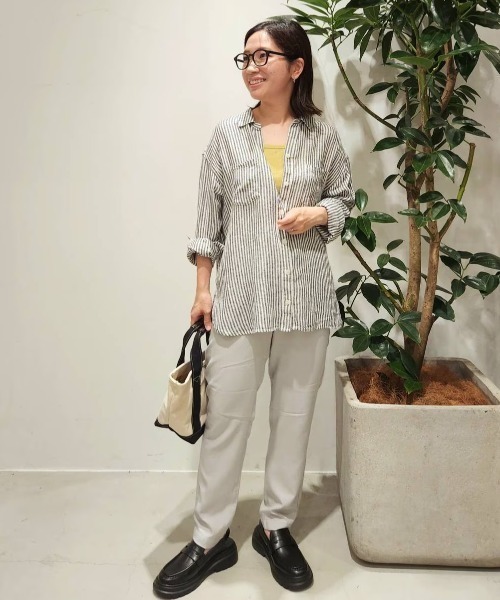 「BAYFLOW」 イージーパンツ LARGE ネイビー レディース_画像4