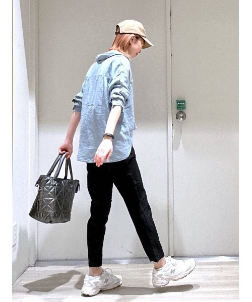 「BAYFLOW」 イージーパンツ LARGE ネイビー レディース_画像9