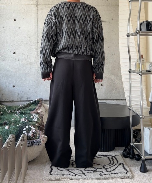 Gaphos（ガフォス） セーター ニット vネックジグザグパターンニット