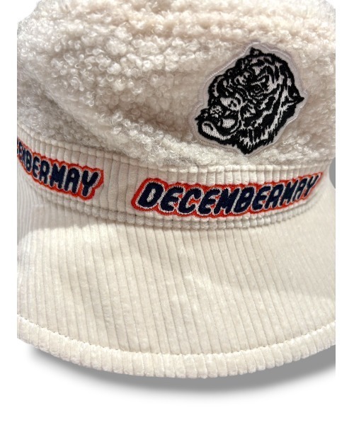 DECEMBER MAY バケットハット ホワイト DECEMBERMAY（ディセンバーメイ） 帽子 ハット Fluffy Boa bucket hat