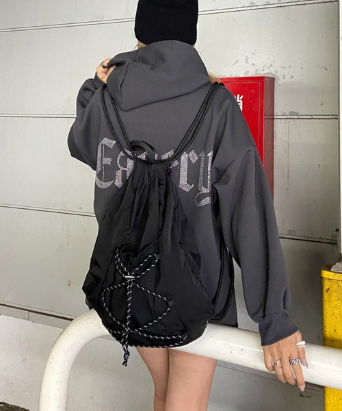 rire デイバック リュック ドローコードナップサック レディース