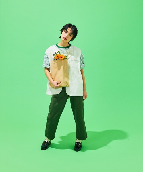 「GUNG HO」 ベスト LARGE オリーブ メンズ_画像8