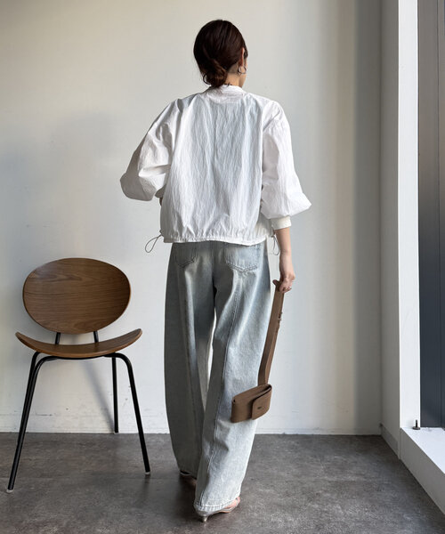 「DouDou」 長袖ブラウス FREE ブルー レディース_画像6