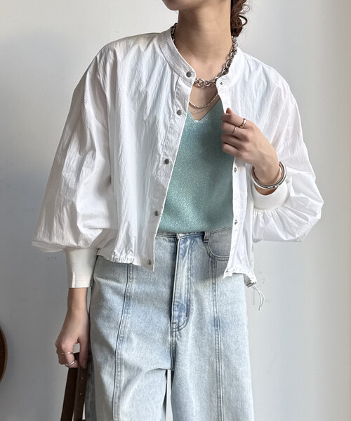 「DouDou」 長袖ブラウス FREE ブルー レディース_画像8