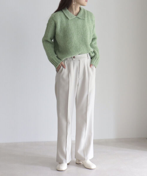 「fredy emue」 スラックス 38 ミント レディース_画像2