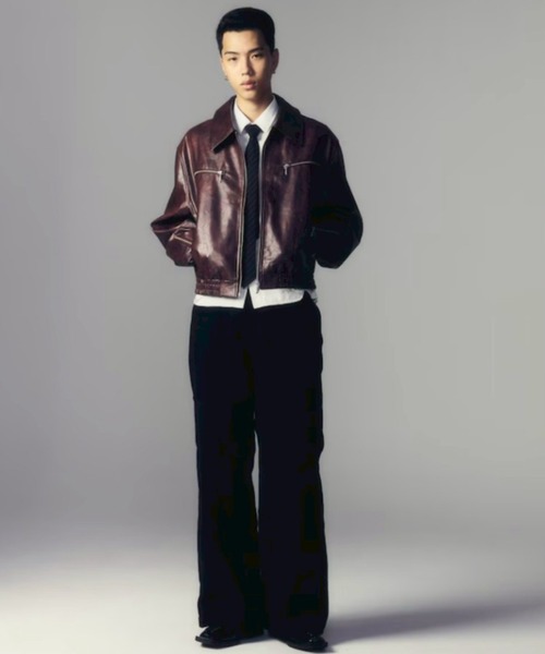 CS cotton wide twill pants ブラウン THE C/S PROJECT ワイドパンツ パンツ 「CS」cotton wide twill pants