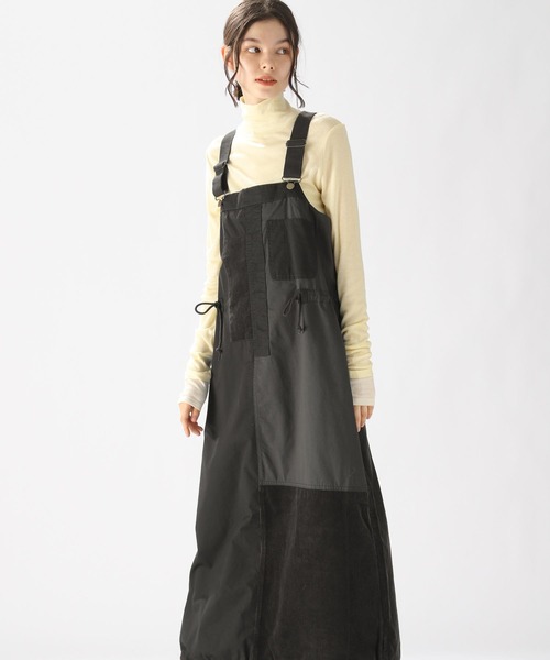 niko and…（ニコアンド） サロペットスカート MEDIUM チャコール