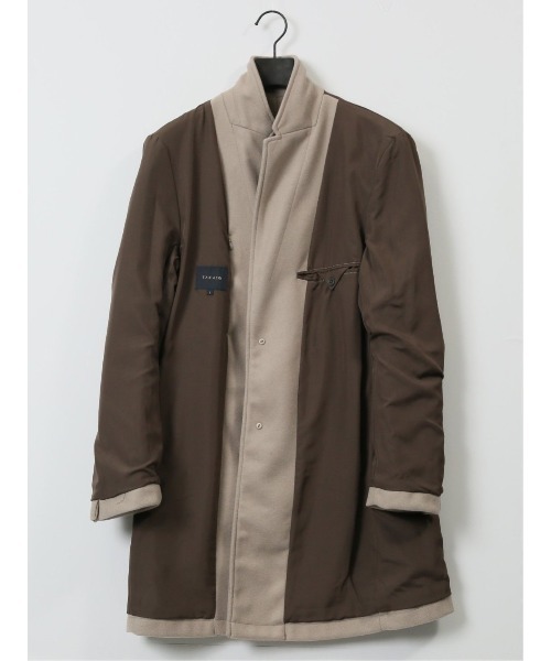 「TAKA-Q」 チェスターコート X-LARGE ホワイト×ブラック メンズ_画像5