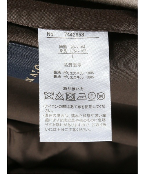 「TAKA-Q」 チェスターコート X-LARGE ホワイト×ブラック メンズ_画像7