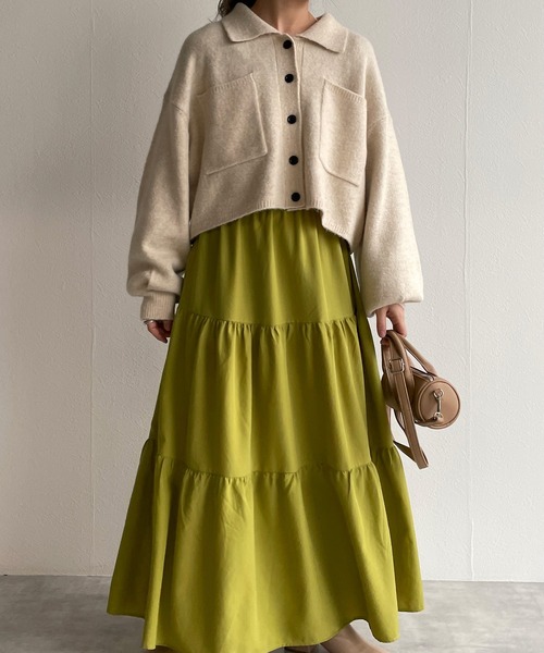 「w closet」 ニットカーディガン FREE キナリ レディース_画像3