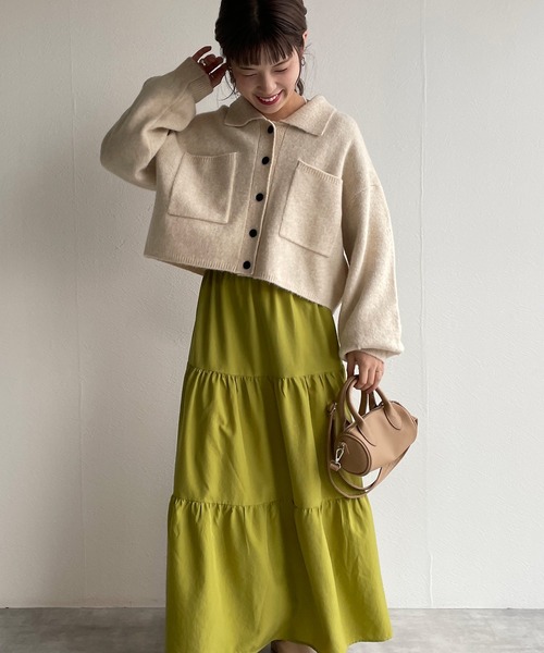 「w closet」 ニットカーディガン FREE キナリ レディース_画像5