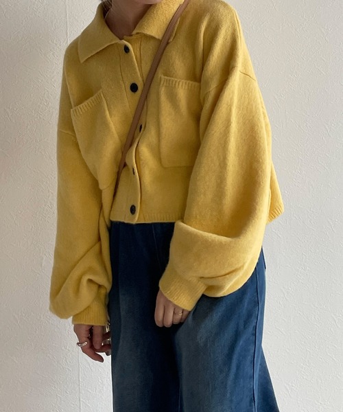 「w closet」 ニットカーディガン FREE キナリ レディース_画像7