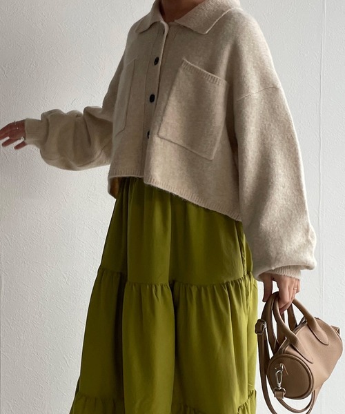 「w closet」 ニットカーディガン FREE キナリ レディース_画像9