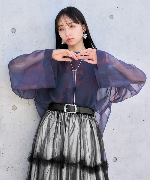 「HARE」 長袖ブラウス FREE ブラック レディース_画像2