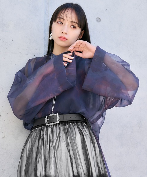 「HARE」 長袖ブラウス FREE ブラック レディース_画像4