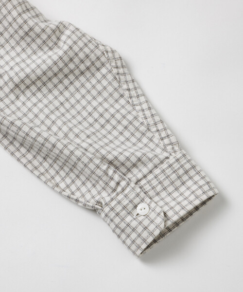 「HINSON」 長袖ネルシャツ MEDIUM グレー メンズ_画像8