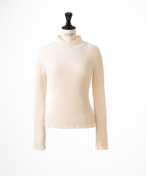 「STRAWBERRY-FIELDS」 長袖ニット 2 オフホワイト レディース_画像2