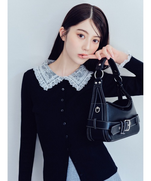 FRAY I.D（フレイ・アイディー） カーディガン レースカラーニット