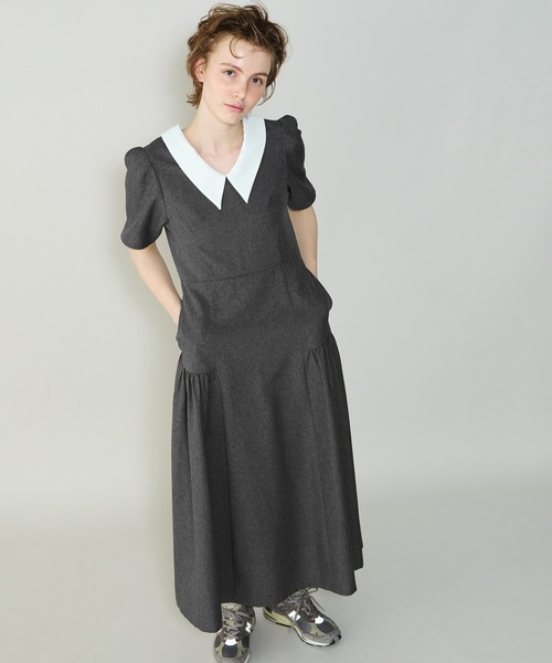 Cherir Mignon ワンピース 半袖 「Cherir Mignon」サイドギャザー