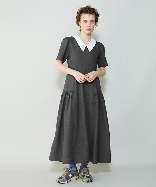 yori ♡サイドギャザーワンピース Cherir Mignon ワンピース 夏 半袖 「Cherir Mignon」サイドギャザー