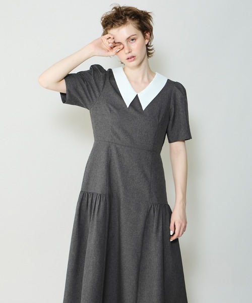 Cherir Mignon ワンピース 夏 半袖 「Cherir Mignon」サイドギャザー