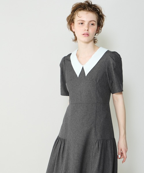 Cherir Mignon ワンピース 夏 半袖 「Cherir Mignon」サイドギャザー