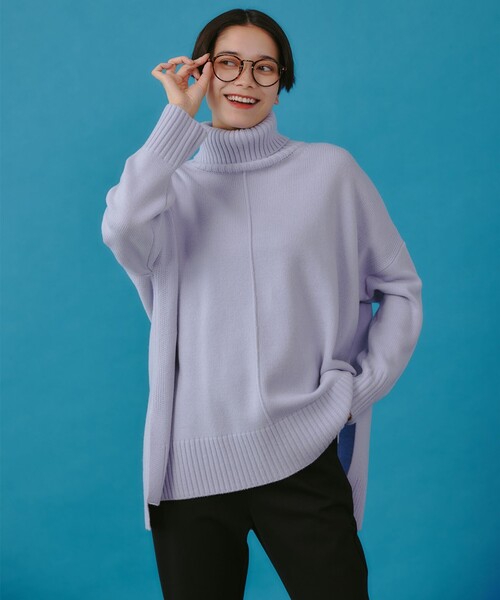 「UNFILO」 タートルネックニット SMALL ホワイト レディース_画像5