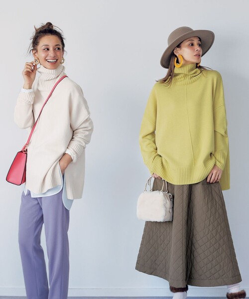 「UNFILO」 タートルネックニット SMALL ホワイト レディース_画像9