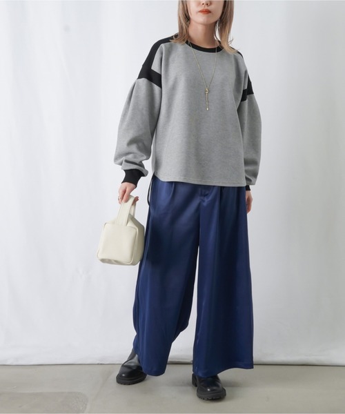 「LUCA/LADY LUCK LUCA」 長袖カットソー FREE ブラック レディース_画像4