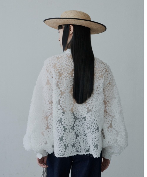 「PERNA」 長袖シャツ FREE ブラック レディース_画像4