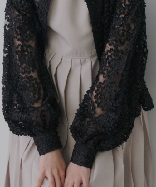 「PERNA」 長袖シャツ FREE ブラック レディース_画像7