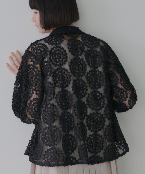 「PERNA」 長袖シャツ FREE ブラック レディース_画像9