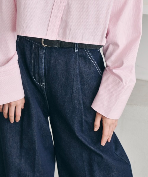 「PERNA」 デニムパンツ LARGE ライトブルー レディース_画像5