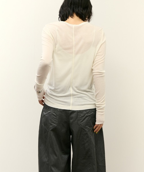ADAM ET ROPE'（アダムエロペ） tシャツ リブコンビロンT レディース