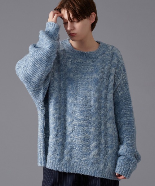 「ONCILY」 長袖ニット MEDIUM レッド メンズ_画像3