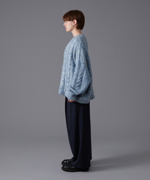 「ONCILY」 長袖ニット MEDIUM レッド メンズ_画像7