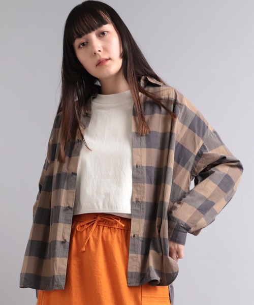 「RNA-N」 長袖シャツ MEDIUM スモークピンク レディース_画像8